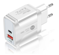 Зарядное устройство для зарядки PD18W 5V2A, USB, Type-c QC3.0, белое