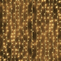 Гирлянда штора, занавес, светодиодные LED лампы 200л., 1.8 x 1.8 м., желтая