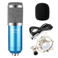 Конденсаторный студийный микрофон NW-800, серебро с голубым